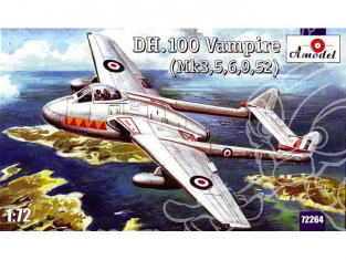 Amodel maquettes avion 72264 DE HAVILLAND DH. 100 VAMPIRE 1/72
