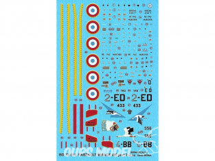 BERNA DECALS BD72-115 Dassault Mirage IIIE Part 2 1/72