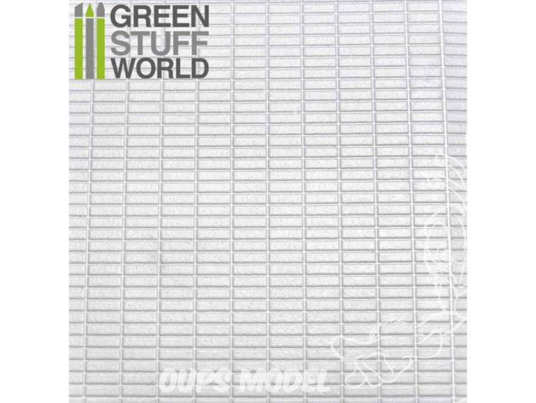 Green Stuff 361120 Plaque de Plasticard texturé RECTANGLES MOYENNE