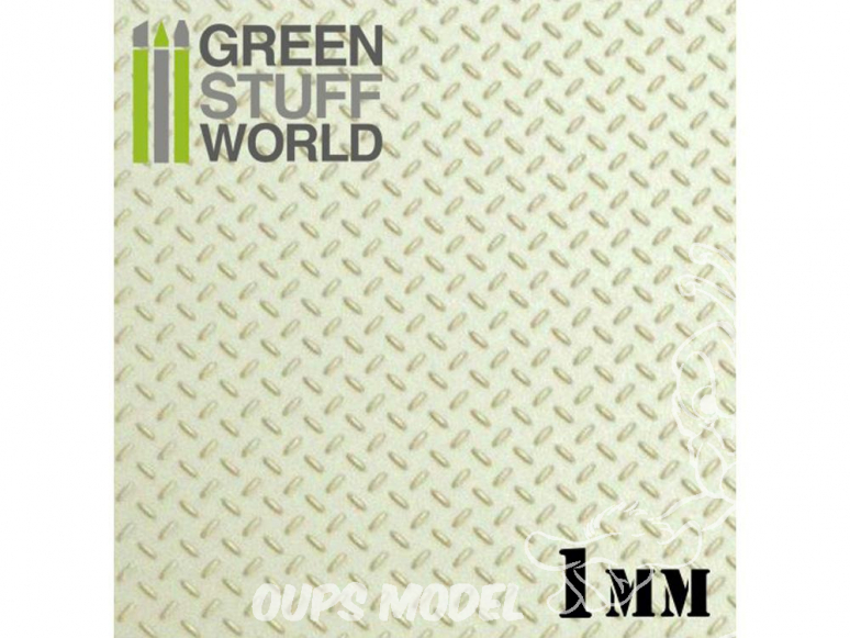 Green Stuff 500059 Plaque de Plasticard texturé DIAMANT 1mm