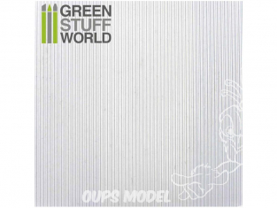 Green Stuff 361052 Plaque de Plasticard texturé ONDULÉE FINE 0.5mm
