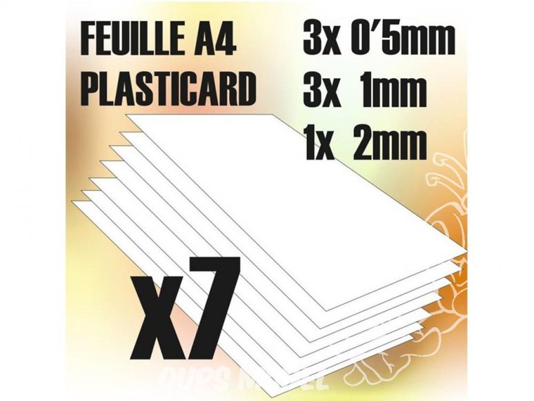 Green Stuff 366095 Plaques Mixtes de Plasticard 7 feuilles