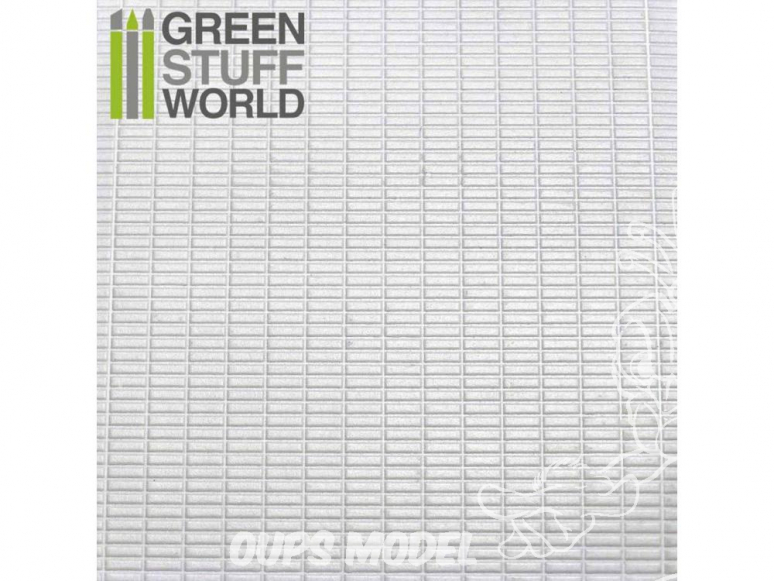 Green Stuff 361113 Plaque de Plasticard texturé RECTANGLES PETITS