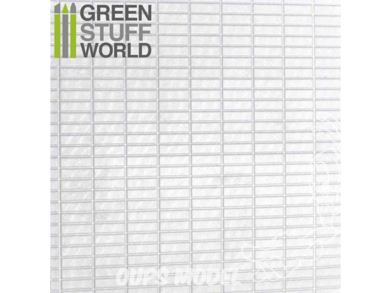 Green Stuff 361137 Plaque de Plasticard texturé RECTANGLES GRANDS
