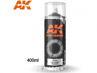 Ak Spray AK1009 Bombe d'appret fin noir 400ml Fine Primer