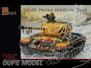 Pegasus maquette militaire 7506 M-46 Patton Medium Tank 1/72
