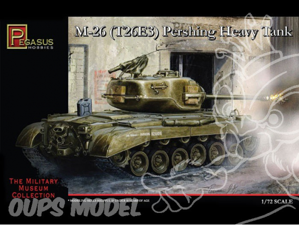 Pegasus maquette militaire 7505 M26 T26E3 Pershing Evy Tank 1/72