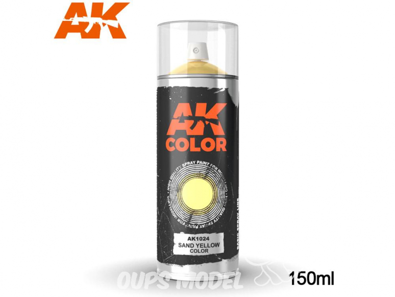 Ak Spray AK1024 Bombe peinture Jaune sable - Sand Yellow 150ml