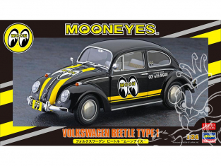 Hasegawa maquette voiture 20338 Volkswagen Beetle type 1 Mooneyes 1/24