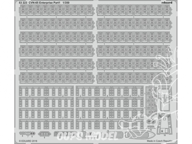 Eduard photodecoupe bateau 53223 CVN-65 USS Enterprise Partie 1 Tamiya 1/350