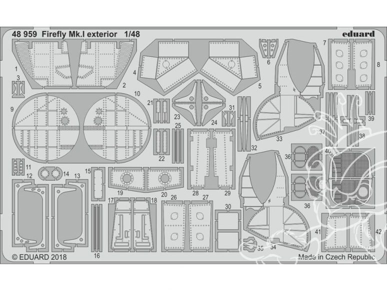 EDUARD photodecoupe avion 48959 Extérieur Firefly Mk.I Trumpeter 1/48