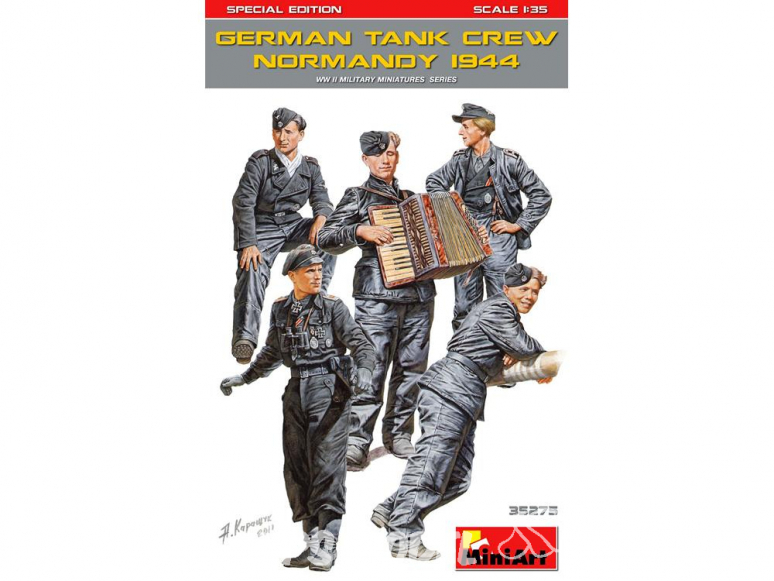 Mini Art personnages militaires 35275 ÉQUIPAGE ALLEMAND (Normandie 1944) ÉDITION SPÉCIALE 1/35