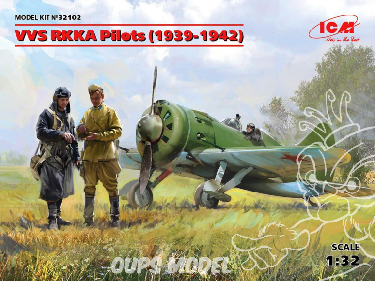 Icm maquette figurines 32102 Pilotes de la VVS RKKA 1939-1942 1/32