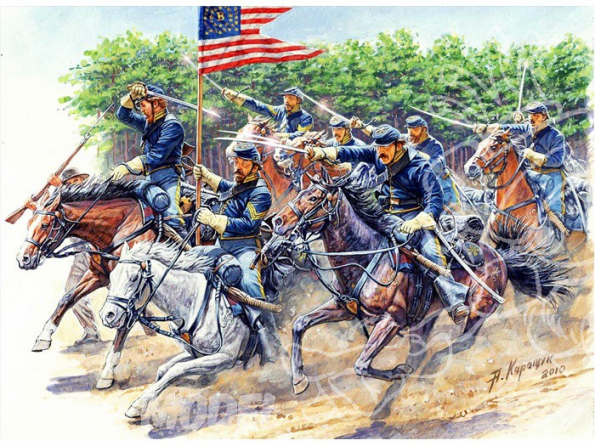 Master Box maquette militaire 3550 8TH PENNSYLVANIA CAVALRY REGIMENT Bataille de Chancellorsville 2 Mai 1863 1/35 ou 54m