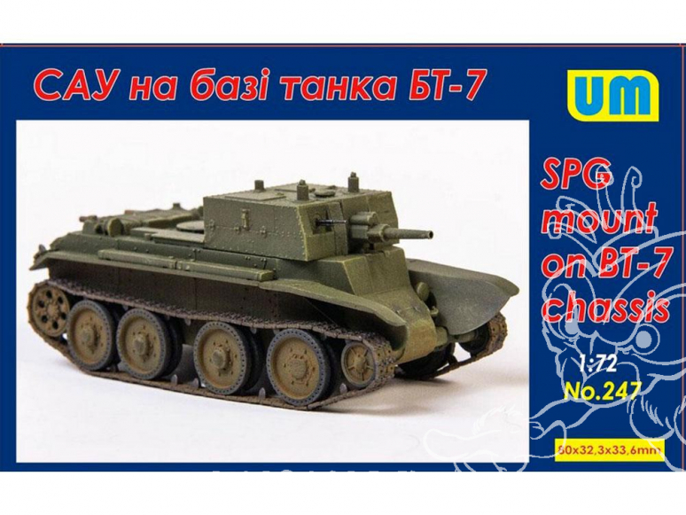Unimodels UM maquettes militaire 247 montage spg sur châssis BT-7 1/72