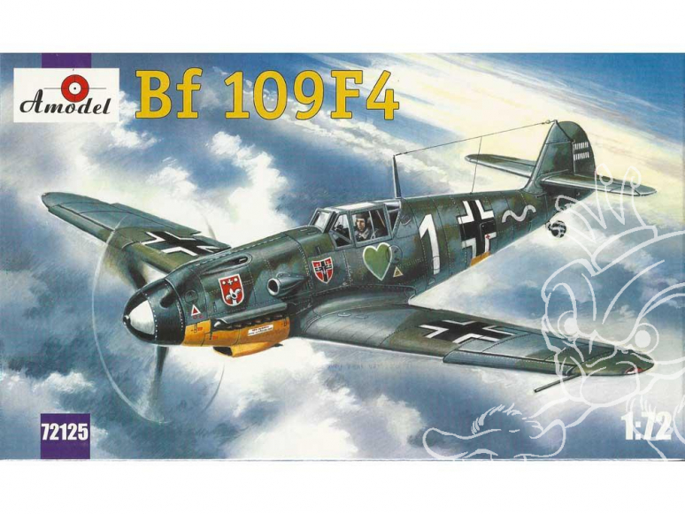 Amodel maquettes avion 72125 MESSERSCHMITT BF-109 F4 1942 1/72