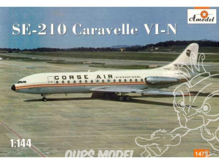 Amodel maquette avion 1479 SUD AVIATION SE-210 CARAVELLE VI-N 1970 1/144