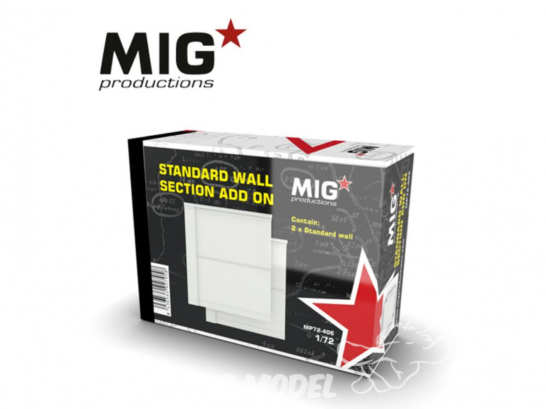 MIG Productions by AK MP72-406 Section de mur standard Add On 1/72
