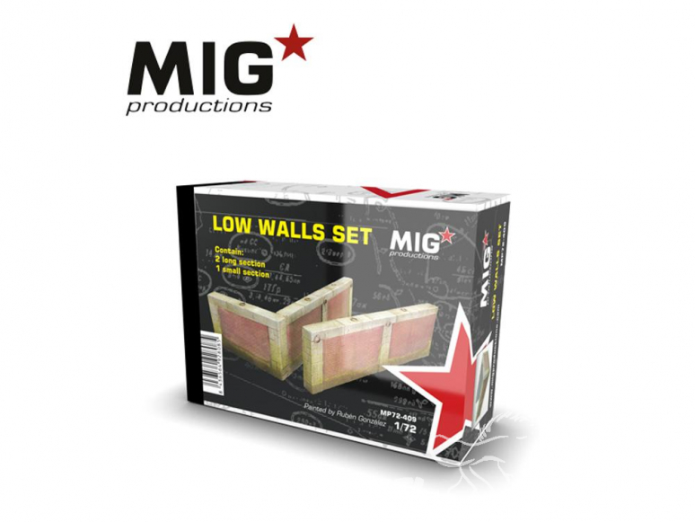 MIG Productions by AK MP72-409 Set de murs bas 1/72