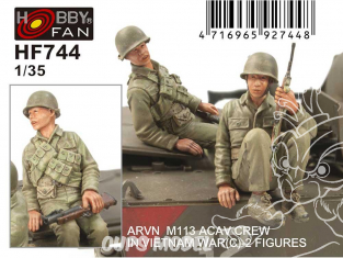 Hobby Fan kit personnages HF744 EQUIPAGE DE M113 ACAV ARMEE SUD VIETNAMIENNE 1972 (2 figurines) C 1/35