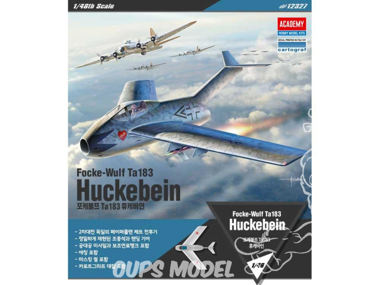 Academy maquette avion 12327 Focke-Wulf Ta183 Huckebein 1/48