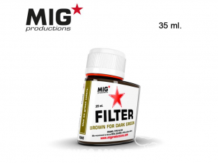 MIG Productions by Ak F245 Filtre Brun pour Vert foncé Enamel 35ml