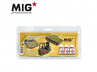 MIG Productions by Ak P267 Set de Filtres enamel Effets Spéciaux Set 1 - 3 x 35ml