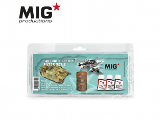 MIG Productions by Ak P268 Set de Filtres enamel Effets Spéciaux Set 2 - 3 x 35ml