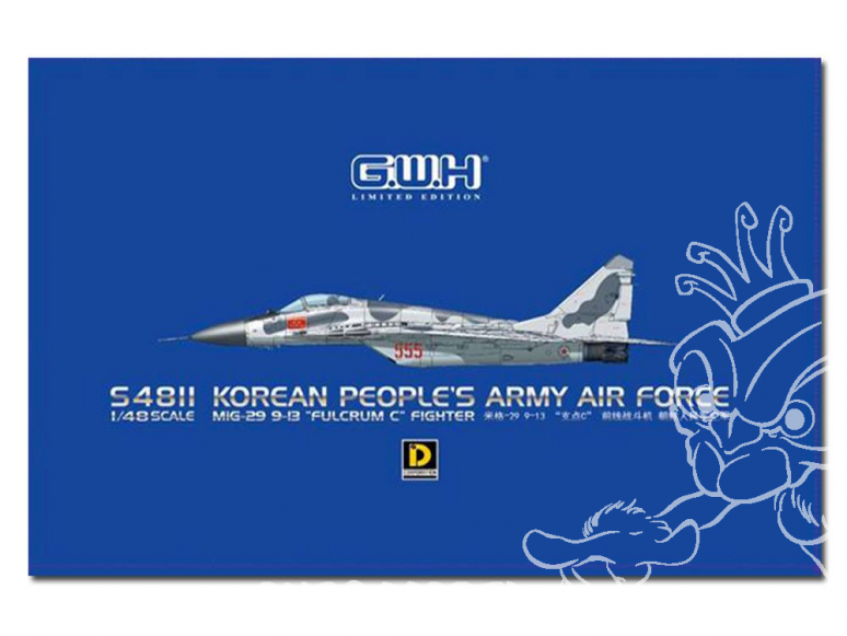 Great Wal Hobby maquette avion S4811 MiG-29 9-13 "Fullcrum C" Korean Peoples Army Air Force Edition limitée 1/48