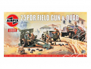 Airfix maquette militaire 01305V Canon de campagne de 25PDR et Quad 1/76