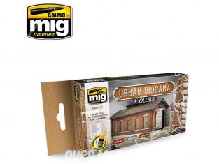 MIG peinture 7177 Set peintures pour Dioramas Urbain 6 x 17ml