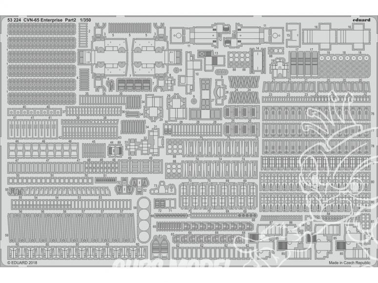 Eduard photodecoupe bateau 53224 CVN-65 USS Enterprise Partie 2 Tamiya 1/350