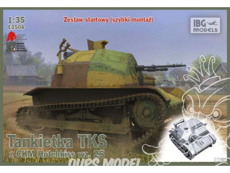 IBG maquette militaire E3504 TKS Tankette polonaise z CMK Hotchkiss wz.25 Quick Build 1/35