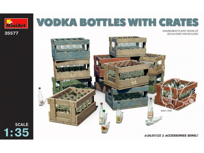 Mini Art maquette militaire 35577 Bouteilles de Vodka avec caisses 1/35