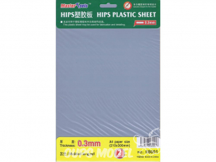 Trumpeter 08001 FEUILLES PLASTIQUE de 0,3mm (210mmx300mm x 2pcs)