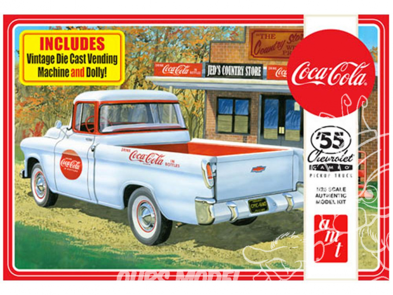 AMT maquette voiture 1094 Chevy Cameo Pickup (Coca-Cola) 1955 1/25