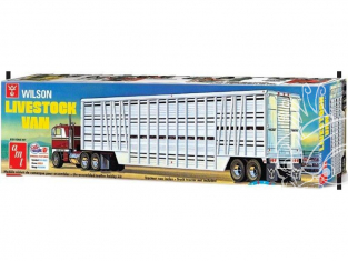 AMT maquette camion 1106 Wilson Livestock Bétaillère Semi Remorque tracteur non inclus 1/25