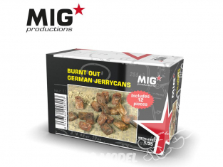 MIG Productions by AK MP35-299 Jerrycans Allemands brulés x12 1/35
