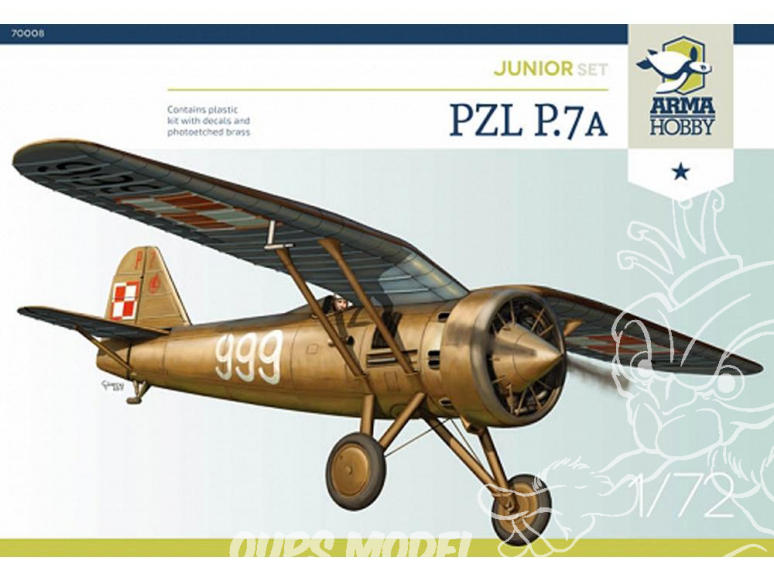 Arma Hobby maquette avion 70008 PZL P.7a Junior Set 1/72