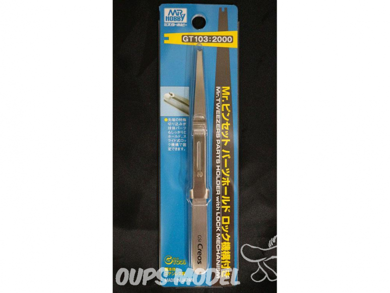 Mr Hobby GT103 Mr.TWEEZERS PINCE PORTE-PIÈCES avec MÉCANISME DE VERROUILLAGE