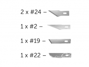 ModelCraft Pkn2705 5 lames assorties pour couteau n ° 2 et n ° 5