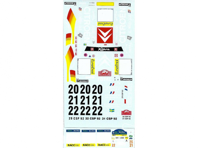 C.B.COM decal 24.154 Xsara WRC catalogne 2002 1/24