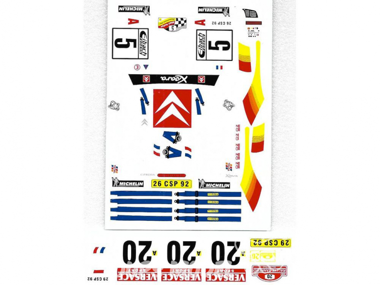 C.B.COM decal 24.140 Xsara WRC 2em san remo 2001 1/24