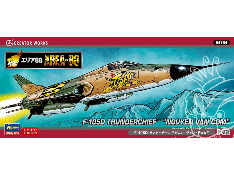 HASEGAWA maquette avion 64764 "Area 88" F-105D Thunder Chief "Nguyen Van Chom" 1/72