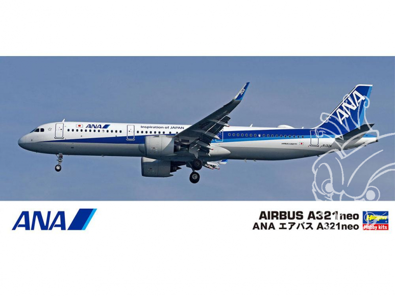 Hasegawa maquette avion 10826 ANA Airbus A 321 neo 1/200