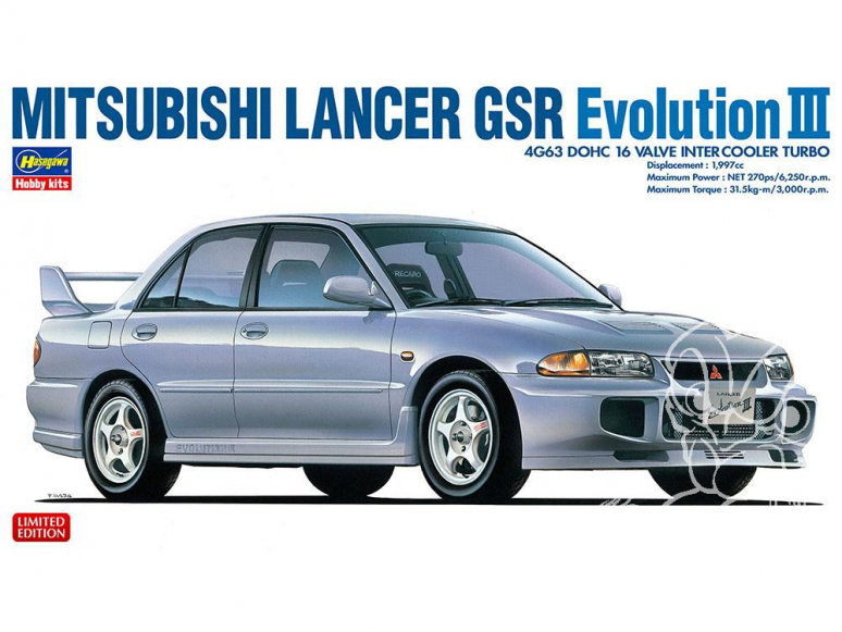 Hasegawa maquette voiture 20350 Mitsubishi Lancer GSR Evolution III 1/24