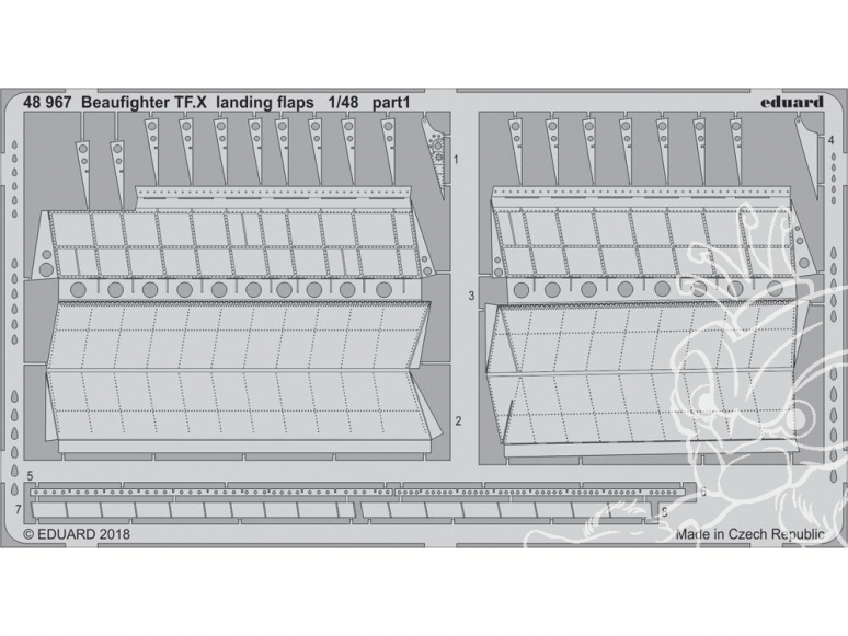 EDUARD photodecoupe avion 48967 Volets d'atterrissage Beaufighter TF.X Revell 1/48