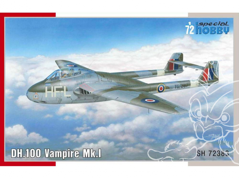 Special Hobby maquette avion 72383 DH.100 Vampire Mk. I RAF, RAAF et Armée de l'Air Française 1/72