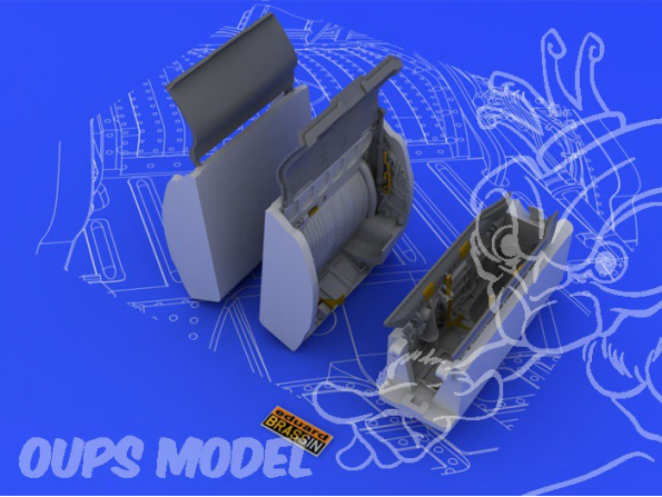 Eduard kit d&39amelioration brassin 648049 Passage de roues MiG-21 1/48