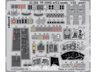 Eduard photodécoupe avion 33202 Zoom Interieur TF-104G Starfighter avec Sieges C2 Italeri 1/32